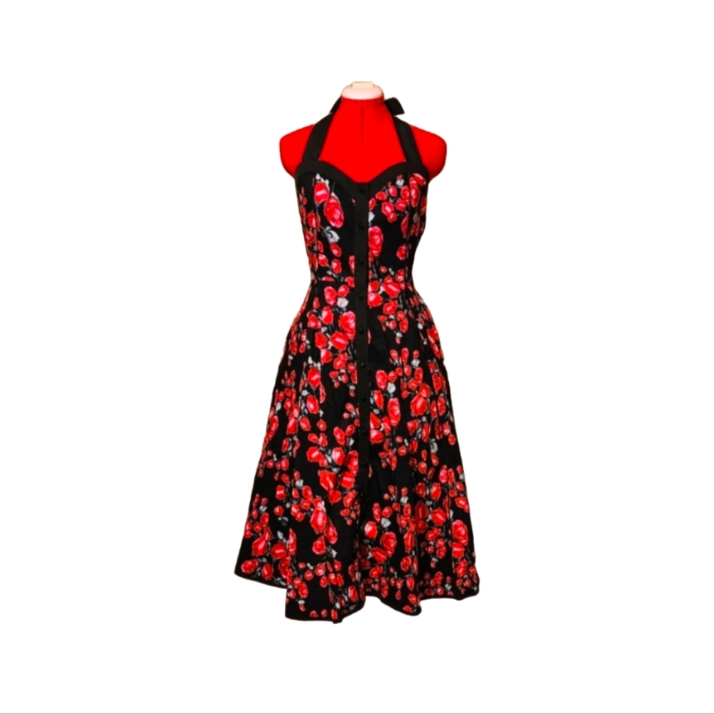 FABULOUS RESTYLE ALTERNATIVE FASHION ROCKABILLY HALTER DRESS!